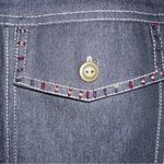 Alfred Dunner  Black Denim Beaded Embroidered Vest XL Boho Hippie Photo 4