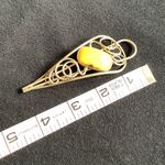 Beautiful genuine amber hair pin 💖 Gold Photo 8