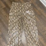 ZARA VEGAN LEATHER PANTS WITH SNAKE SKIN PATTERN Photo 11