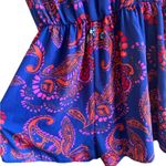 Everly  Romper NWT Blue and‎ Red Paisley Size Medium Photo 2