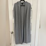 White House | Black Market Gray Knit Sleeveless Long Sweater Cardigan Sz XS Wool Photo 5