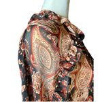 ZARA  ruffle paisley blouse bodysuit size M Photo 1