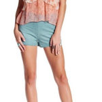 Free People 2 smoky blue embossed textured shorts Photo 0
