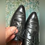 Emporio Armani Vintage black leather tie loafers, size 38.5 Photo 10