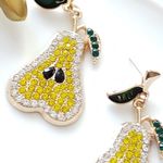 ZARA New!  Pear Post Earrings Photo 1