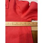 Ellen Tracy  Red Orange Linen Blouse Tunic Pop Over Top Roll Tab Sleeves Size Sma Photo 6