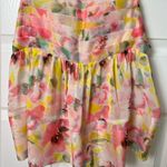 MISA Los Angeles  Floral Pastel Sheer Back Tie Babydoll Mariposa Top XL Photo 3