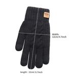 Unisex Thermal Warm Thick Fleece Lined Touchscreen Gray Knit Gloves NEW‎ Winter Photo 9
