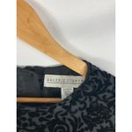 Valerie Stevens Velvet Paisley Silk Blend Short Sleeve Top Button Back Size 8 Photo 1