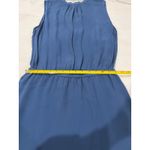 Babaton Silk Dress Sleeveless Drawstring Waist Casual Blue Size S Photo 7