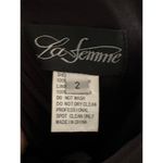 La Femme NWT One Shoulder Long Black Deep Front Slit Maxi Gown Photo 6