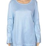 Calvin Klein Light blue silver metallic shimmer lightweight sweater Size XL EUC Photo 0