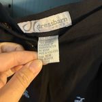 Dress Barn Black Cropped Pants with Blue Floral Pattern | 16W Photo 2