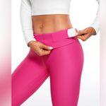 CRZ Yoga Thermal Fleece Lined Leggings 28'' NWTs XS Hibiscus Purple Photo 4