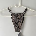 Motel Rocks NWT Taupe & Black Valter Snake Print Cheeky High Cut Bikini Bottom Photo 3