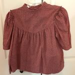 Citizens of Humanity Anthropologie  Top Dorothy Puff Sleeve Blouse Pink — Size S Photo 4