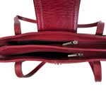 Vera Pelle Leather Shoulder Bag Tote Burgundy Classic Office Rare Made In Italy Photo 7