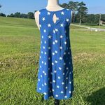 July 4 Comfy Blue Knit Stars Swing Dress Photo 6