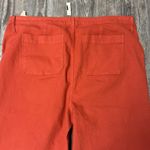 Madewell  Slim Emmett Wide-Leg Crop Pants Plus Size  37P NEW Orange/Rust Pockets Photo 5