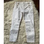 Loft White Sailor High Waist Skinny Crop Jeans Photo 3