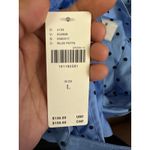 Anthropologie Maeve Cap Sleeve Button Front Romper Size large Blue Photo 7