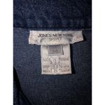 Vintage Denim Vest Womens Size M Blue Pockets Zipper Detail Button Front Taiwan Size M Photo 3