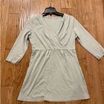 Garnet Hill  grey faux wrap pocket tunic dress size m Photo 7