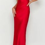 Merokeety Women's Strapless Satin Tube Bodycon Backless Wedding Guest Maxi Dress (332) Photo 5