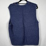 Susan Bristol Susan Bristols Vest Knit Blue Full Zip Up Casual Layering Womens Size L Photo 2