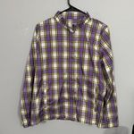 Slazenger  Purple Plaid Lightweight Golf Jacket Women’s Size Medium Photo 0