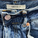 Forever 21  High Rise Button Fly Straight Leg Destroyed Denim Blue Jeans 24 Waist Photo 7