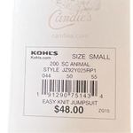 Candie's   Thin Adjustable Animal  Print Jumpsuit  Romper Sz S NWT Photo 4