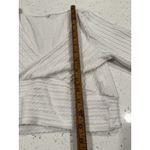 Crop Top White Wrap Medium Boho Peasant‎ Long Sleeve V Photo 4