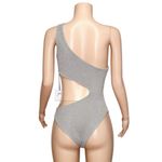 Beach Riot  Celine One Shoulder Cut-Out One Piece Swim, Silver, XS Photo 6