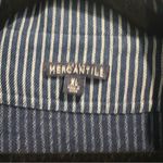 J.Crew Mercantile Women's Blue Striped Cotton Single Button Blazer Jacket Photo 3