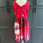 Festive Red Dress with Santa Print Size XL Photo 2