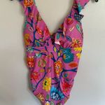 A pea in the pod Women’s  One Piece Maternity Ruffle Tie Back Swimsuit Size Small Photo 0