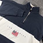 Brandy Melville John Galt Brandy Melville 1/4 Zip Sweater One Size Navy Los Angeles Pullover Photo 1