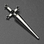 Single Sword Dagger Ear Jacket Silver Photo 0