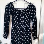 Boohoo  Black Polka Dot Off Shoulder Dress Women's Size‎ 6 Photo 1