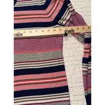 kim rogers Striped V-Neck Sweater XL Long Sleeve Multi Color 100% Cotton Photo 4