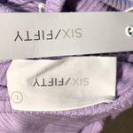 Six/Fifty Midi Dress One Shoulder Ribbed Bodycon Side Split Lilac Purple L NWT Size L Photo 3