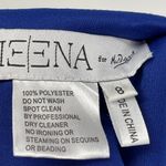 Mac Duggal  IEENA Double Slit High Neck Gown Royal Blue Sleeveless Gown Dress Photo 15