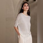 Banana Republic FERN LINEN-BLEND SHORT-SLEEVE SWEATER Photo 1