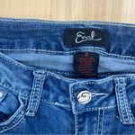 Vintage Earl Jeans Sz S Dark wash blue flare jeans white stitch #flarejeans Photo 2