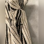 Samsara Size 10 Black Cream Knit Chevron Long Sleeve Dress Faux Leather Pockets Photo 8