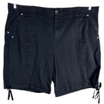 kim rogers Plus Size 3X Shorts Black Elastic Waist Pockets Drawstring Hem 106 Photo 0