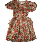 &merci &merci women's large Floral Dress open back Red white cream bridal garden sun Photo 0