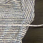 Oh! Mama medium blouse v neck maternity navy blue heart white tie back Photo 4