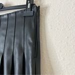 Social Tourist Black Faux Leather Pleated Mini Skirt Size Medium Photo 2
